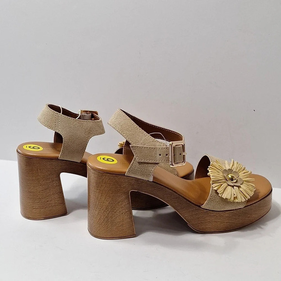 Sophia Milano NEW Made In Italy Bohemian Coquette Platform Chunky Y2K Heels Sz.9 - Picture 8 of 12